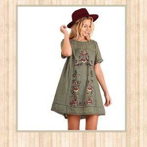 Umgee Boho Embroidered Tunic/Dress